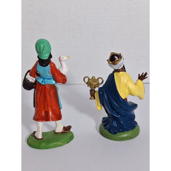 Vtg Depose Nativity Wisemen Mother Goose Italy Christmas Fontanini Hand Painted - Picture 4 of 11